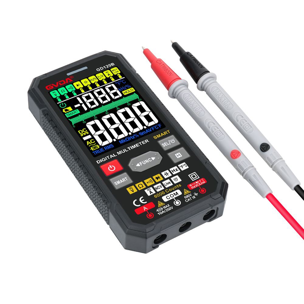 電圧と電流のRMS値を測定するマルチメータ