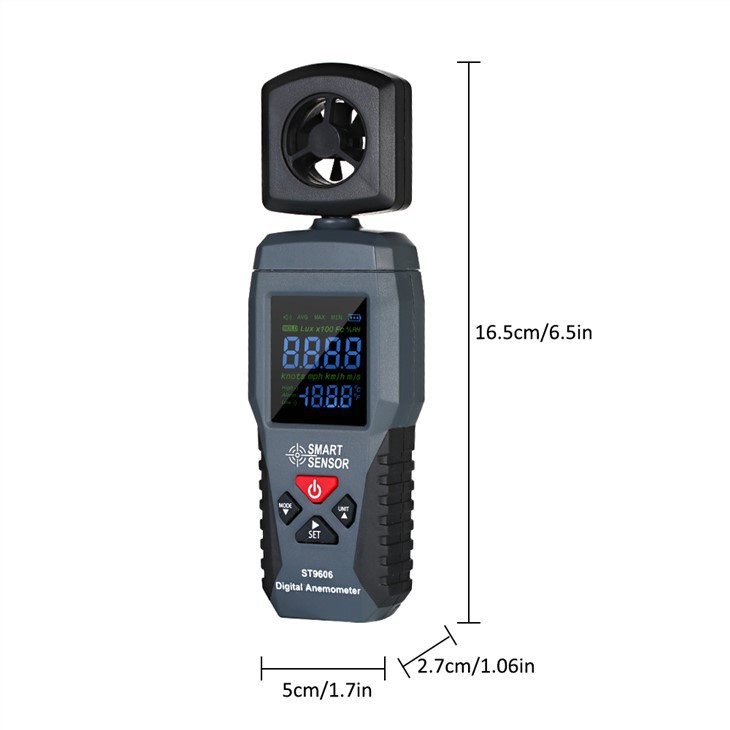 Wind Speed Gauge Temperature Meter