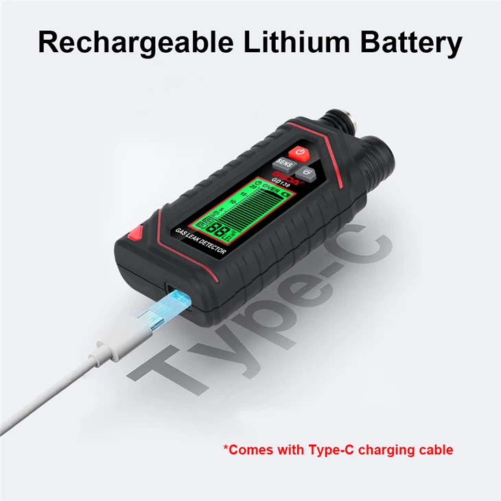 Rechargeable Combustible Gas Leak Tester With Audible And Visual Alarm